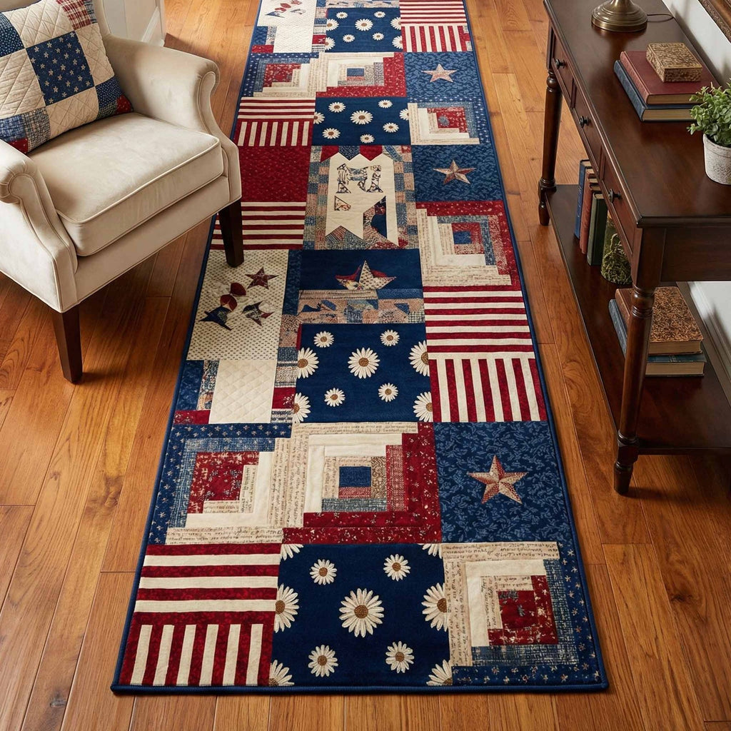 Patriotic Spirit Runner Carpet Runner Rug - Cute Pet Design | Animal Printed Runner Rug