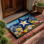 Patriotic Texas Bloom Doormat - Patriotic Design | Printed Welcome Doormat