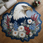 Patriotic Wings Custom Shape Area Rug - Nature Design | Die-Cut Non-Slip Rug - washable non-slip printed rug