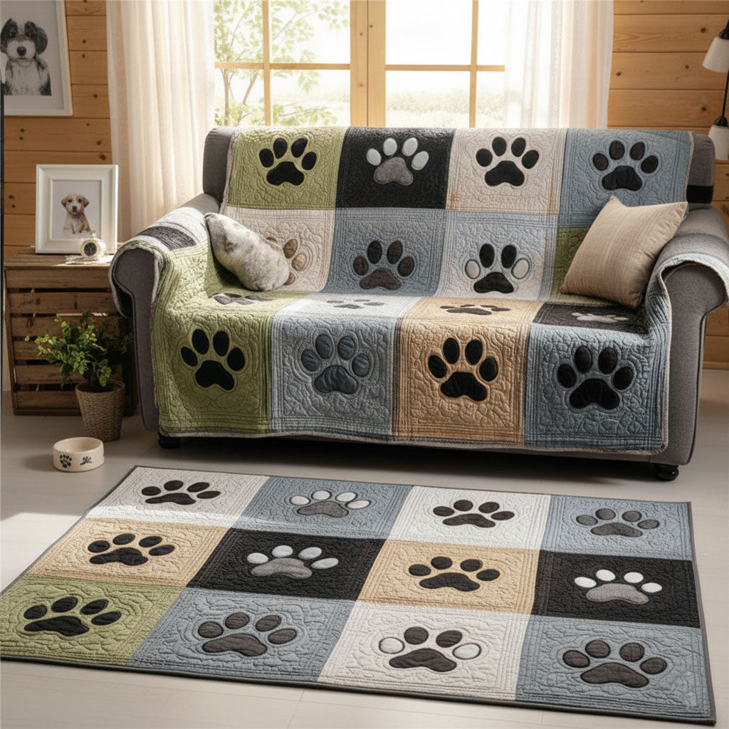 Paw Dream Cottage area rug in a living room