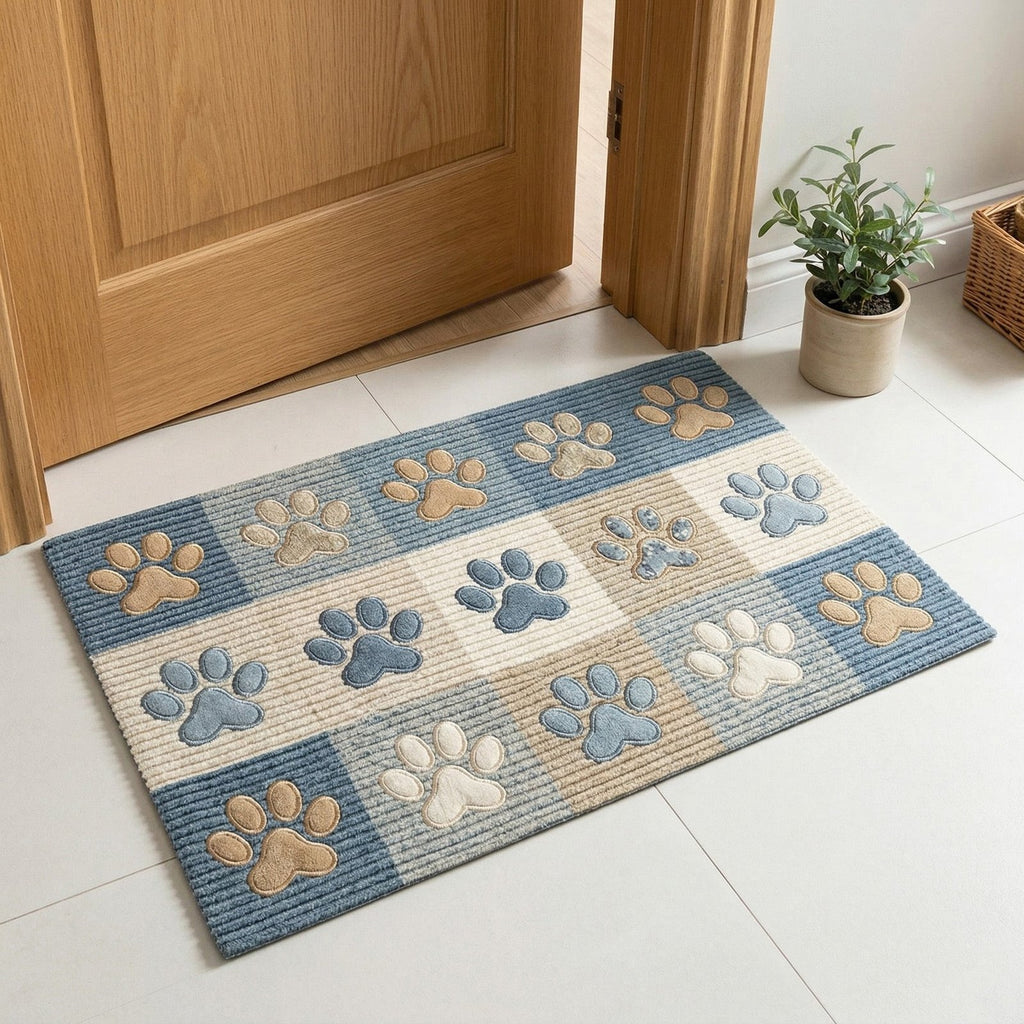 Paw Love Corner Doormat - Nature Design | Printed Welcome Doormat