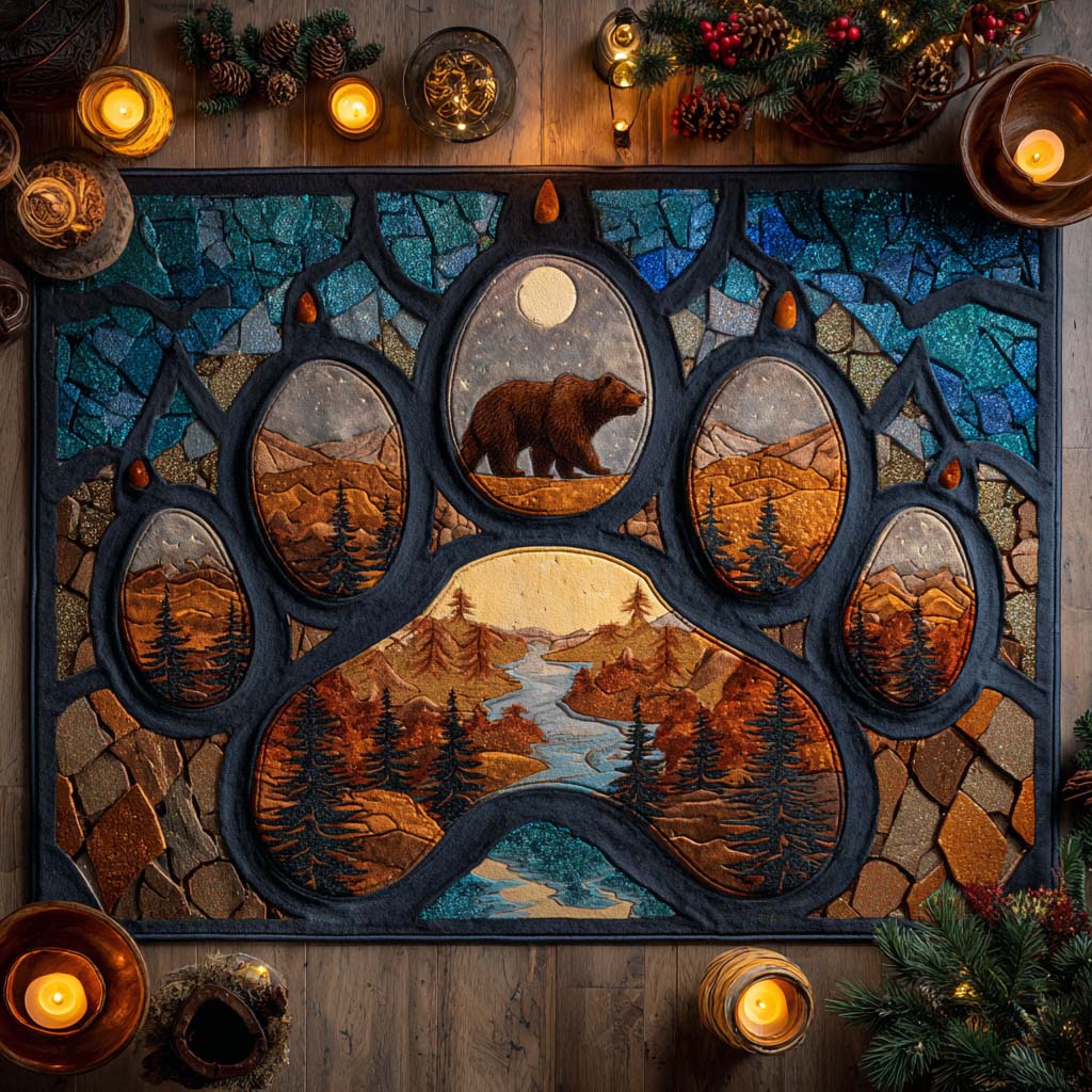 Paw of the Wild area rug in a living room