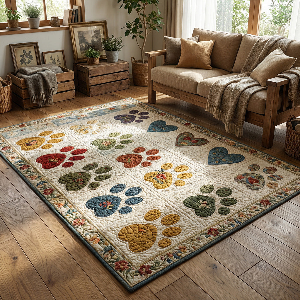 Pawful Comfort area rug in a living room