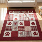 Paws of Love area rug in a living room