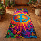 Peace Bloom Runner Carpet Runner Rug - Cute Pet Design | Animal Printed Runner Rug
