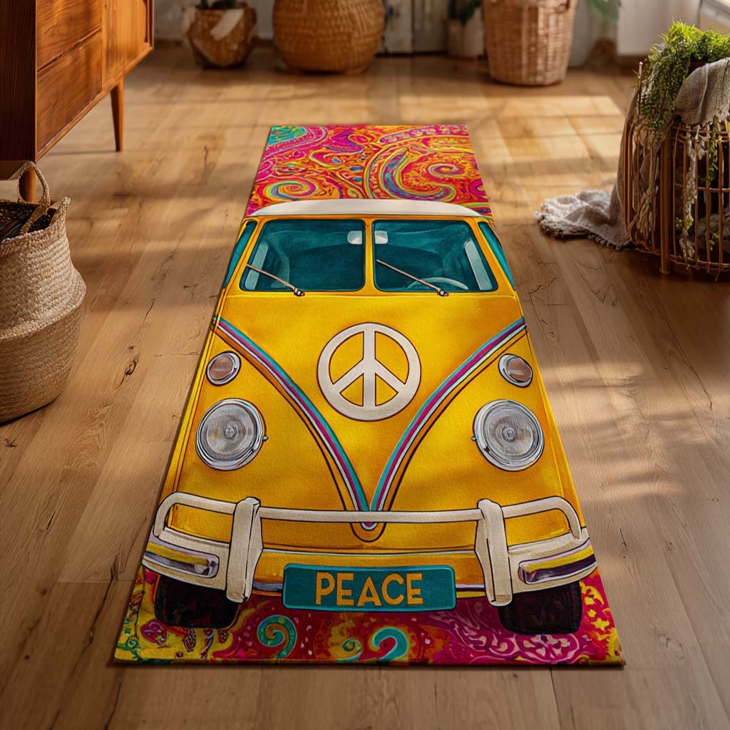 Peace Drive Runner Carpet Runner Rug - Cute Pet Design | Animal Printed Runner Rug