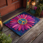 Peace Flower Bloom Doormat - Nature Design | Printed Welcome Doormat