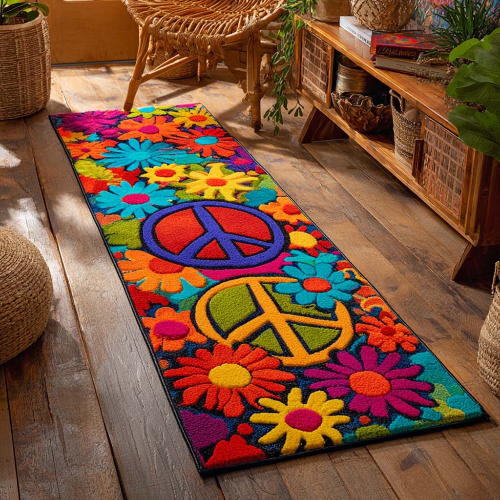 Peace Garden Runner Carpet Runner Rug - Cute Pet Design | Animal Printed Runner Rug