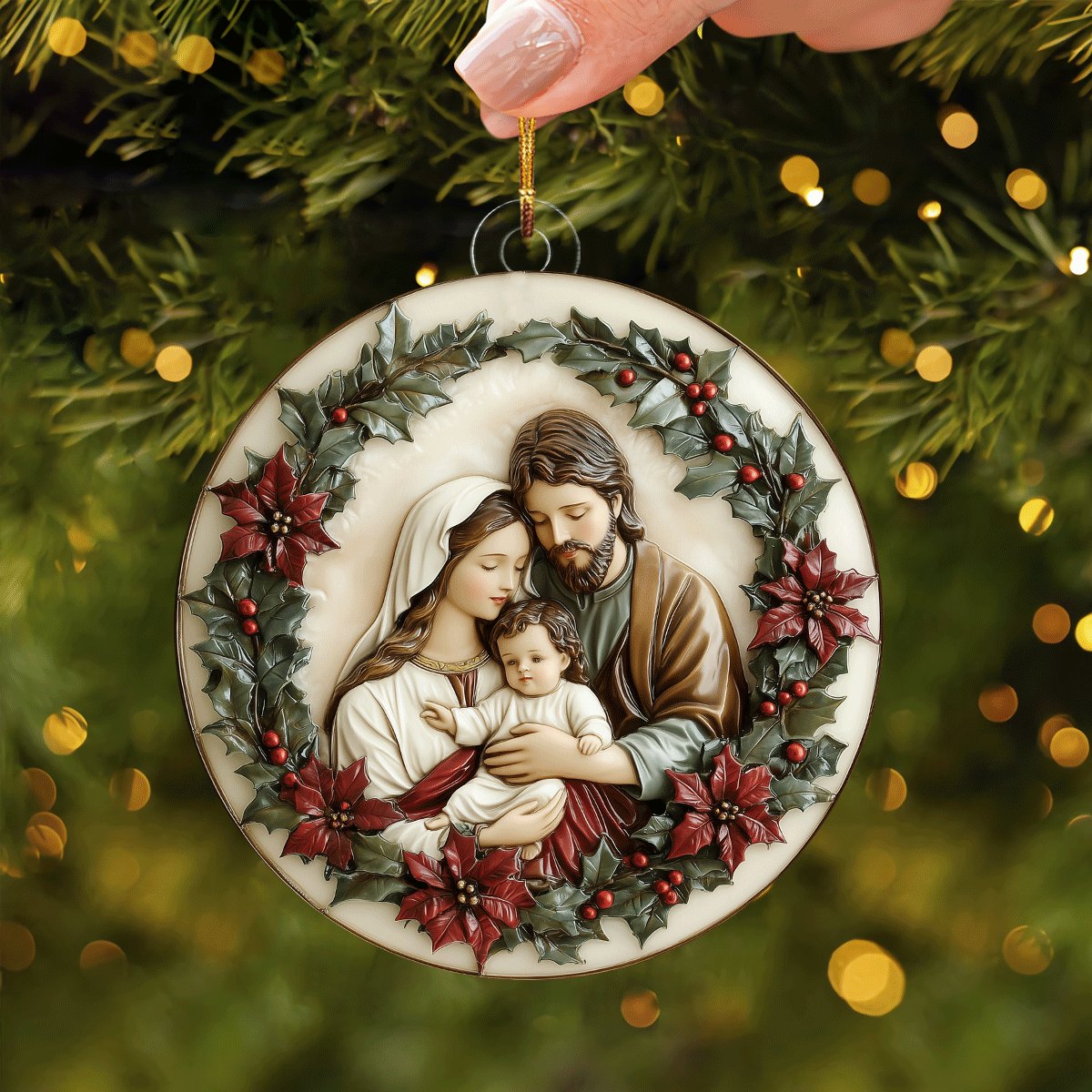 Light and Bright Sunflower Christmas Ornament