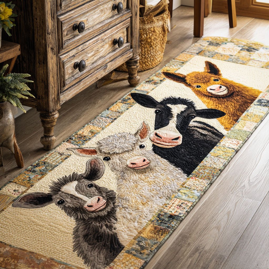 Peaceful Pastures Runner Carpet Runner Rug - Cute Pet Design | Animal Printed Runner Rug