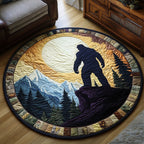 Peak Shadow Round Mat Rug - washable non-slip printed rug