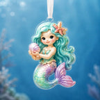 Pearl Whisper Mermaid Christmas Ornament
