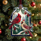 Pearled Woodland Arch Christmas Ornament