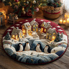 Penguin North Night Round Mat Rug - washable non-slip printed rug