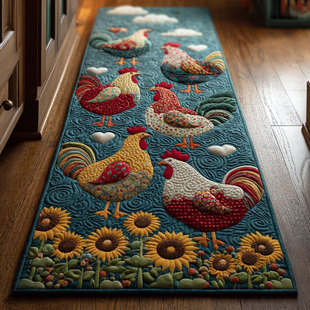 Peppy Poultry Runner Carpet Runner Rug - Cute Pet Design | Animal Printed Runner Rug