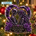 Skeleton Couple Christmas Ornament