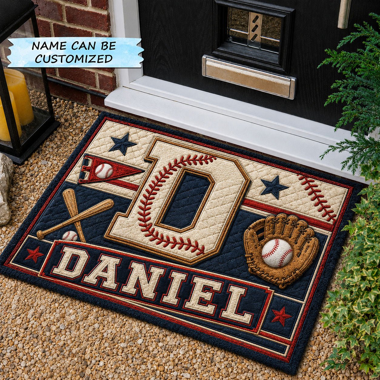 Personalized Baseball QTCUZ Doormat - Nature Design | Printed Welcome Doormat