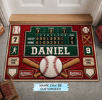Personalized Baseball Scoreboard QTCUZ Doormat - Nature Design | Printed Welcome Doormat