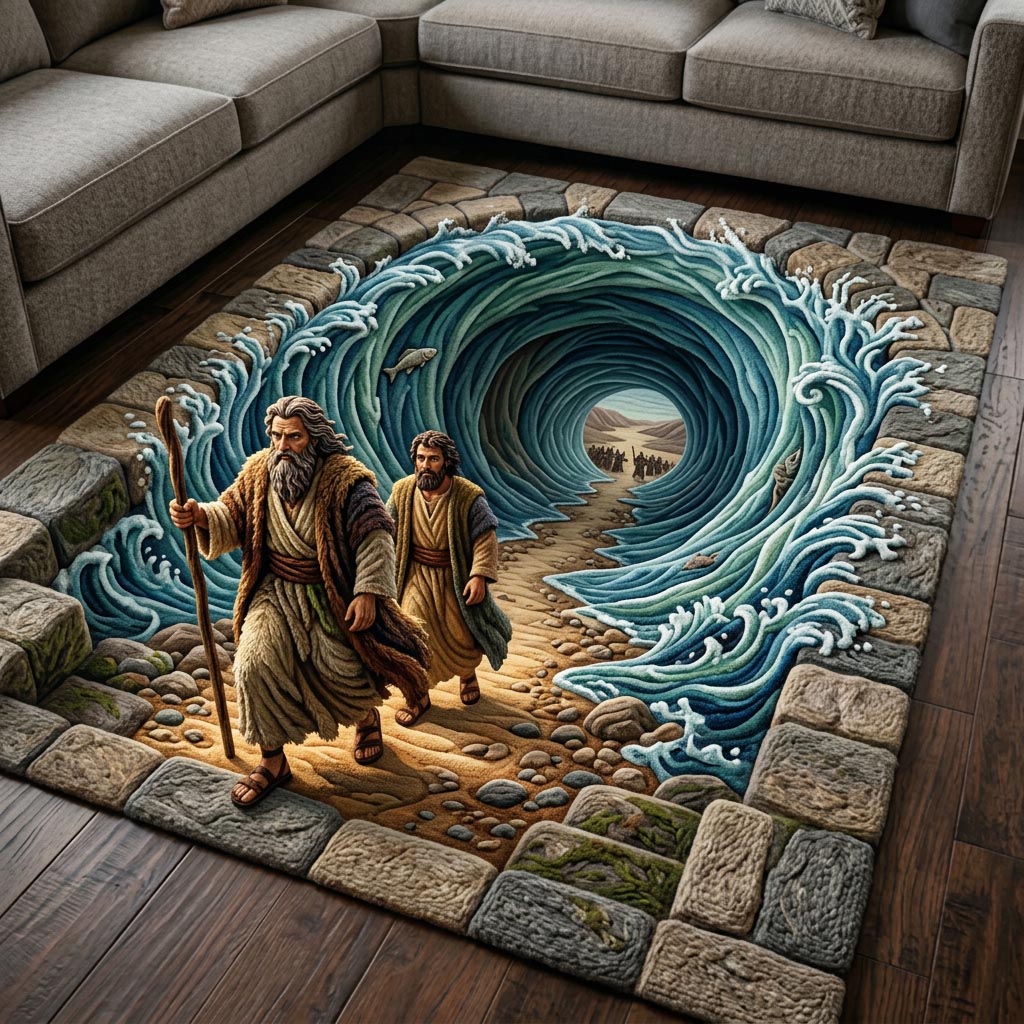 Pesach Heritage area rug in a living room