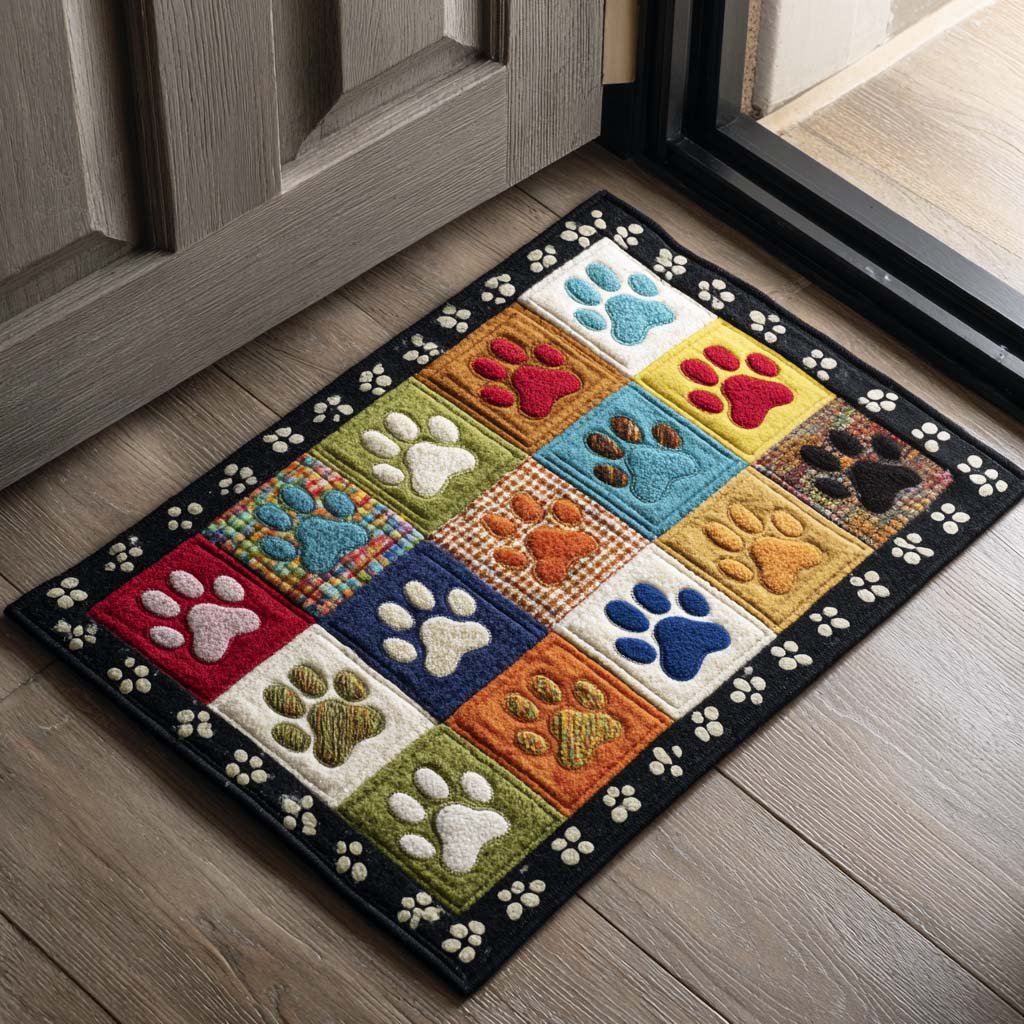 Pet Paw Doormat - Cute Animal Design | Printed Welcome Doormat