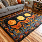 Petal Dance area rug in a living room
