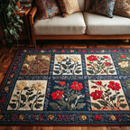 Petal Harmony area rug in a living room
