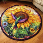 Petal Kissed Flight Round Mat Rug - washable non-slip printed rug