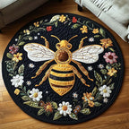 Petalled Watch Round Mat Rug - washable non-slip printed rug