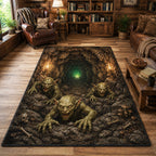 Phantom Depth area rug in a living room