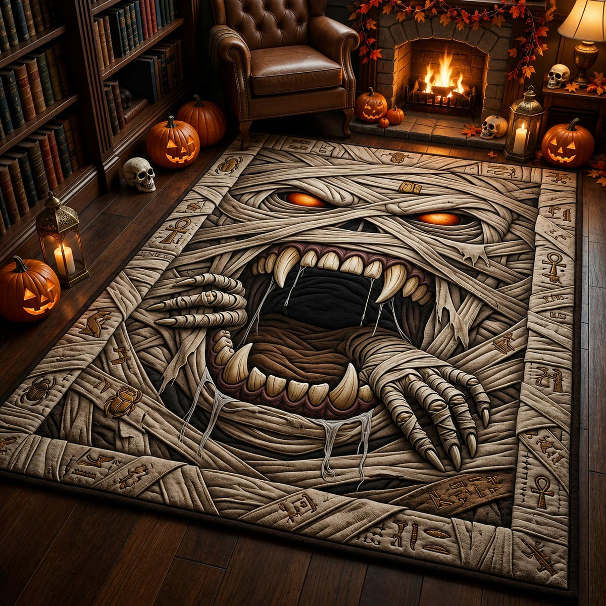 Phantom Hollow area rug in a living room