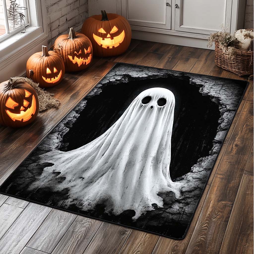 Phantom Veil area rug in a living room