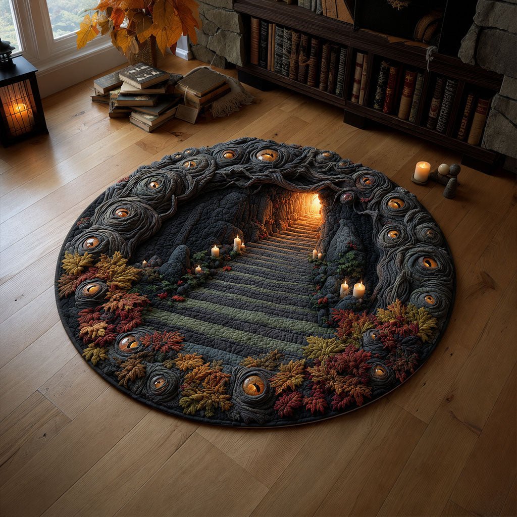 Phantom Watch Round Mat Rug - washable non-slip printed rug