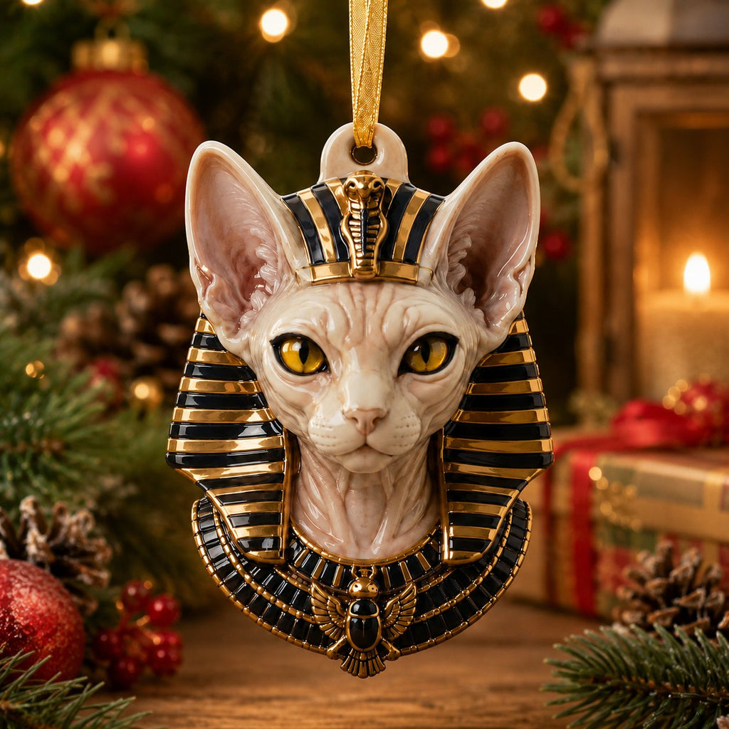 Pharaoh Sphynx Christmas Ornament