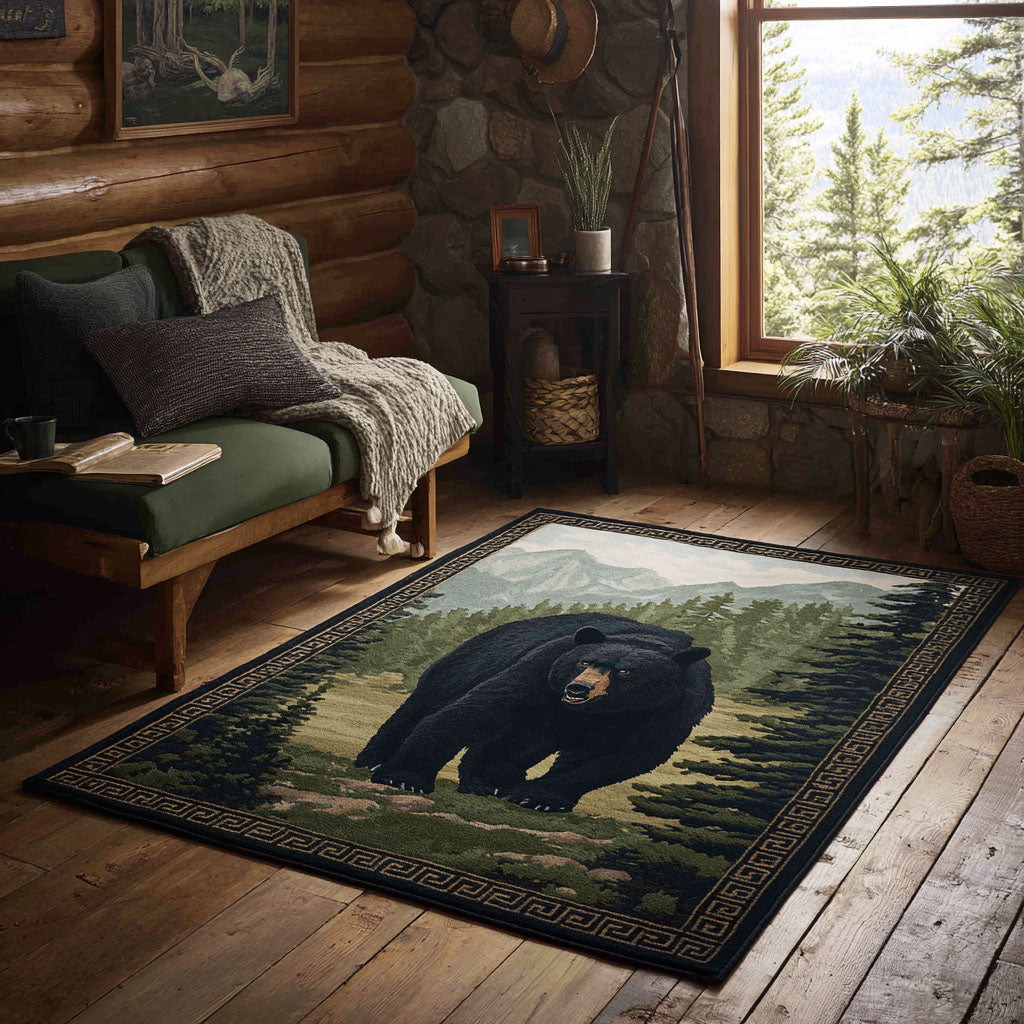 Pine Retreat area rug in a living room
