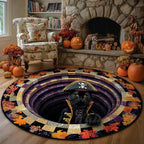 Pirate Paws Round Mat Rug - washable non-slip printed rug