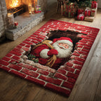 Pit Santa Claus area rug in a living room