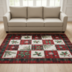 Plaid Flannel area rug in a living room