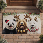 Playful Bear Trio Doormat - Cute Animal Design | Printed Welcome Doormat