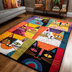 Playful Paws area rug in a living room