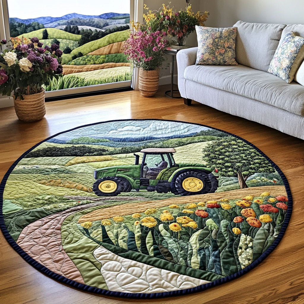 Plow and Grow Round Mat Rug - Nature Design | Serene Home Decor