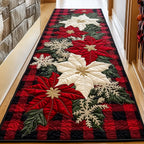 Poinsettia Heaven Runner Rug - Nature Design | Serene Runner Rug