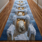 Polar Bear Runner Rug - Cute Pet Design | Animal Printed Runner Rug