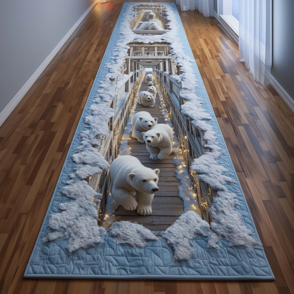 Polar Bear Runner Rug - Cute Pet Design | Animal Printed Runner Rug