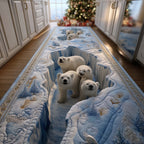 Polar Bear Runner Rug - Cute Pet Design | Animal Printed Runner Rug