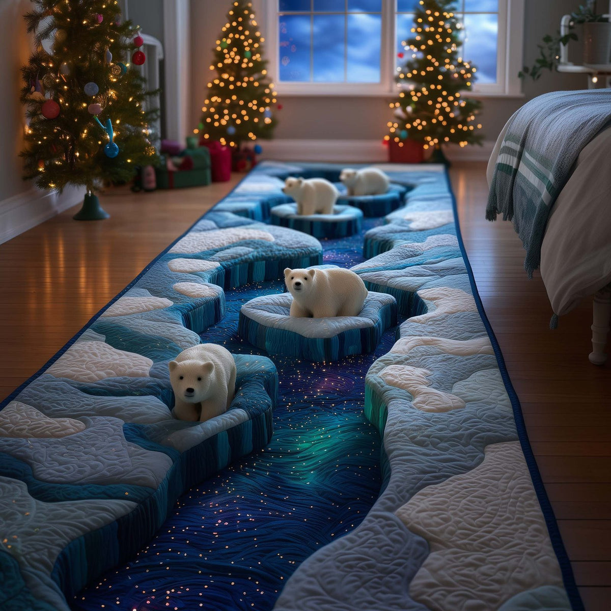 Polar Bear Runner Rug - Cute Pet Design | Animal Printed Runner Rug