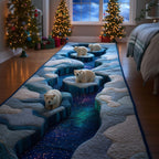 Polar Bear Runner Rug - Cute Pet Design | Animal Printed Runner Rug