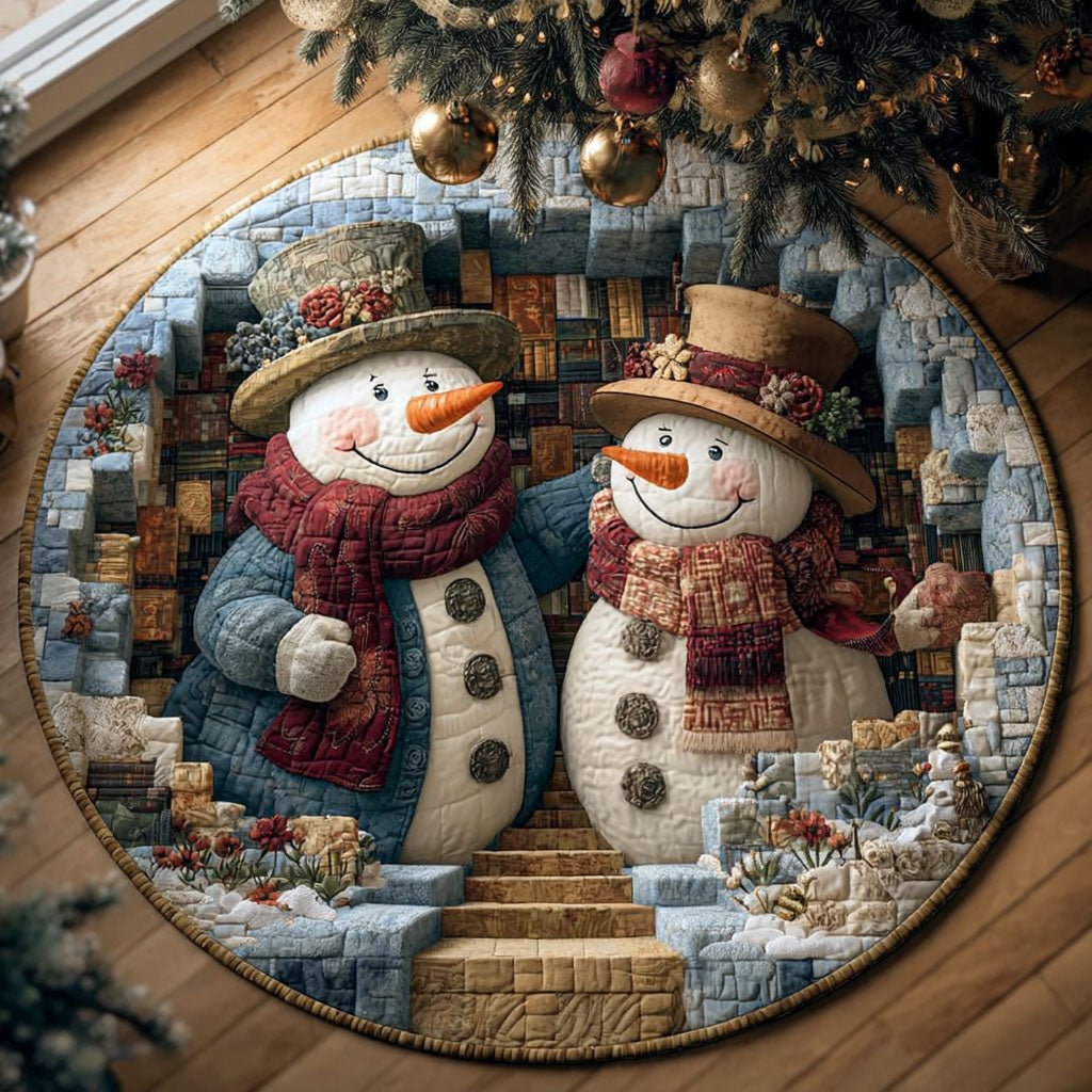Polar Companions Round Mat Rug - washable non-slip printed rug