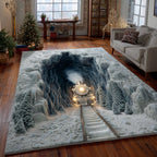Polar Hollow area rug in a living room