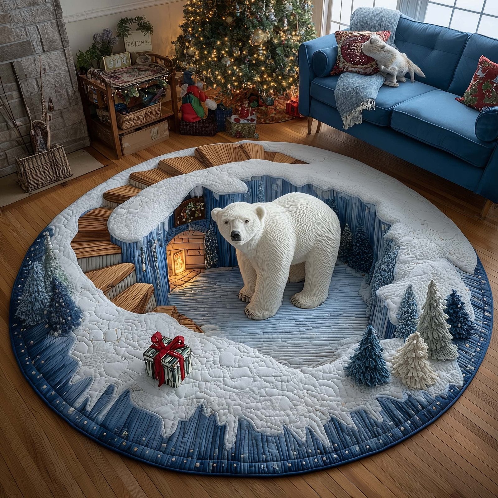 Polar Project Round Mat Rug - Nature Design | Serene Home Decor