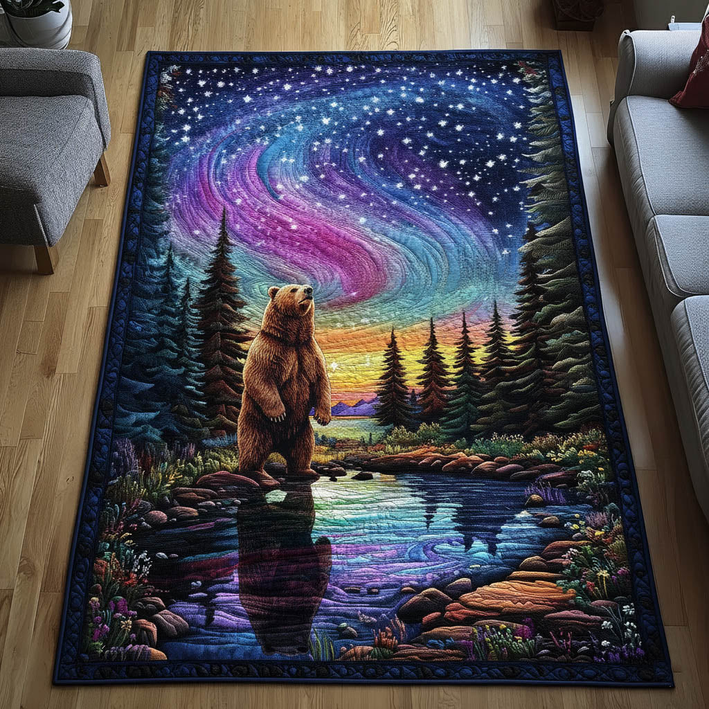 Polar Shimmer area rug in a living room
